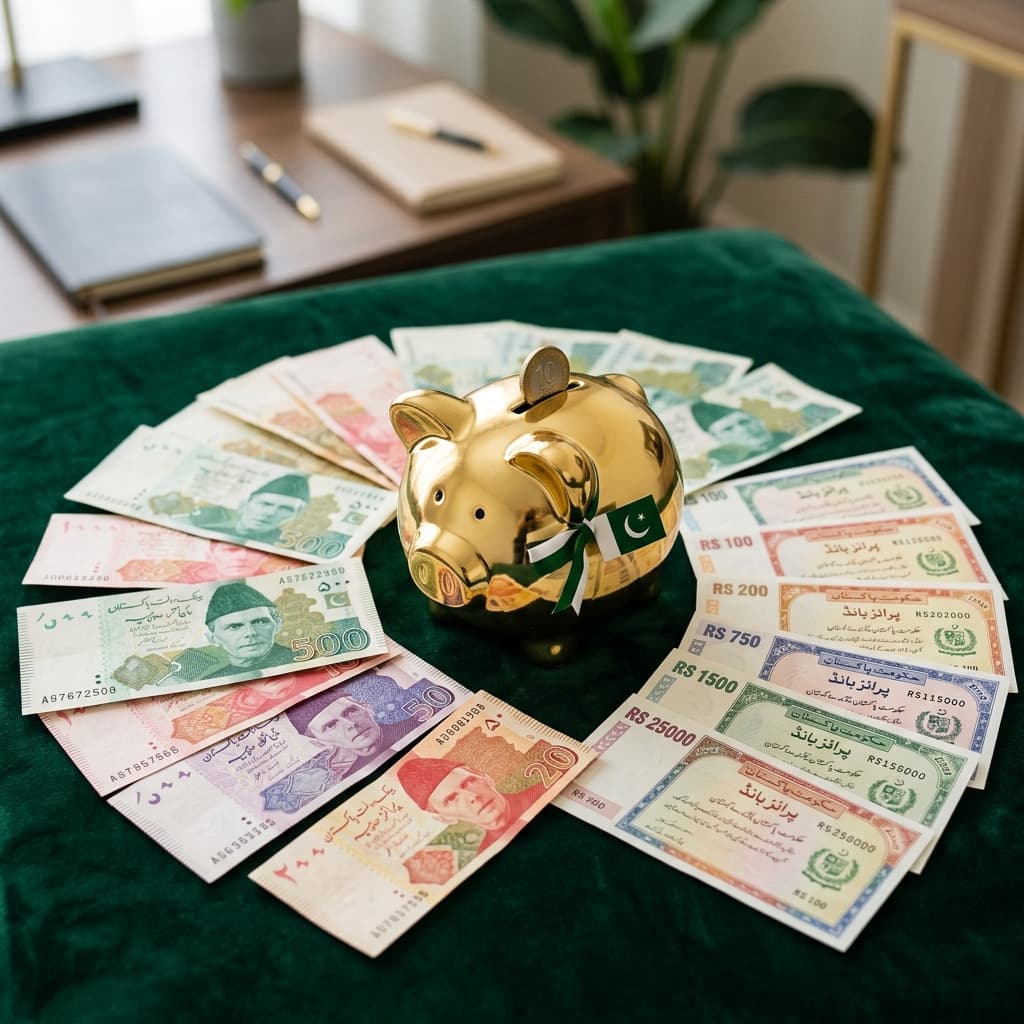 Complete guide to prize bonds in Pakistan showing different denominations and how they work